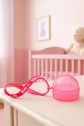 جعبه نگهداری پستانک بهداشتی قابل حمل صورتی