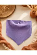 پیشبند نرم نوزاد ۴ لایه موسلین لیلا با دکمه چسبی