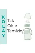 لیوان تمرینی ضد کولیک 160 میلی لیتر رنگ پودری سبز، مناسب برای 6 ماه به بالا