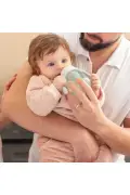 لیوان تمرینی ضد کولیک 160 میلی لیتر رنگ پودری سبز، مناسب برای 6 ماه به بالا