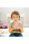 لیوان تمرینی با درب قفل‌دار و نی، 12 ماه به بالا، 296 میلی‌لیتر، صورتی، 1 عدد