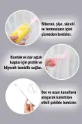ست 7 تکه برس تمیزکننده بطری، شیشه، قوطی، ترموس و لیوان