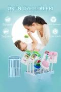 ست خشک‌کن شیشه شیر و برس تمیزکننده پستانک و ایستگاه شستشوی بطری