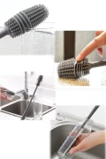 فرچه سیلیکونی برای تمیز کردن بطری و پستانک و شیشه‌های شیشه‌ای و ابزارهای تمیزکننده آشپزخانه