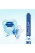 ست ۲ عددی پستانک سیلیکونی نرم با سر ارتودنسی برای نوزادان ۰-۶ ماهه پسر