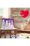 ست هدیه 5 تکه نوزاد دختر - ست شیشه‌ای 5 عددی شیرخوری و پستانک