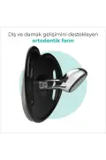 ست پستانک ارتودنسی 0 ماه به بالا مشکی و مرواریدی | دو عددی، سیلیکونی، با پایه | استریل و نگهداری