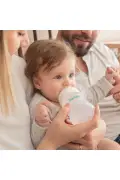 ست پستانک و شیشه شیر ضد کولیک 12 ماه به بالا | با جریان قوی، دو عدد - همراه با ظرف نگهدارنده