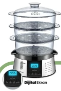 پلوپز بخارپز دیجیتال 120 دقیقه‌ای با صفحه نمایش دیجیتال 10 لیتری GM-7269