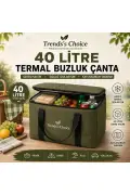 کیف بوزلوک ترمال 40 لیتری قابل‌جمع‌شونده برای پیکنیک، کمپ، ساحل و سفر با قابلیت حفظ دما
