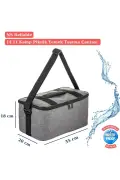 کیف ترموس خنک کننده 14 لیتری – کیف حرارتی عایق بندی شده برای کمپ و پیک نیک – نگهدارنده دمای گرم و سرد با بند – خاکستری