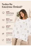 پیشبند شیردهی دو لایه موسلین با الیاف 100% پنبه – 70 × 100 سانتی‌متر | غیر قابل مشاهده از داخل