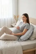 بالش شیردهی دوطرفه نوزاد و مادر با روکش قابل شستشو و لبه‌های فرفری خاکستری