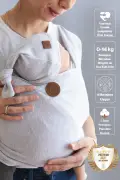 نوار حمل کودک با کیفیت عالی از جنس پنبه کشسان خاکستری
