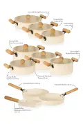 ست قابلمه سرامیکی با پایه القایی کچینا دی میا 17 پارچه