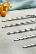ست قاشق چنگال و چاقو 30 پارچه 6 نفره استیل ضد زنگ 18/10 با جعبه پلاتینی