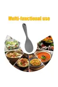 دو عدد قاشق برنجی سیلیکونی با نوک فوق‌العاده سخت و مقاوم در برابر حرارت، نچسب و غیر قابل سوختن ۲۲ سانتی‌متر