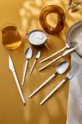 ست قاشق چنگال و چاقو ۱۲ نفره الگانس گلیشیر پلاتین ۸۴ تکه