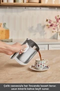 قهوه‌ساز ترک هاتیر نئو استیل با ظرفیت ۵ فنجان - سفید