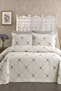 ست روتختی دو نفره با گلدوزی – شامل 2 عدد روکش بالش 250 x 260