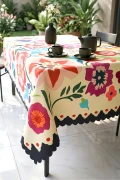 میز پوش مدرن با طرح گل رنگی برای باغ و بالکن - طراحی شیک و ضد لک