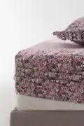 ست ملحفه دو نفره %100 پنبه - پودری