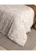 ست روتختی دو نفره با ملحفه چاپی از 100% پنبه - بژ