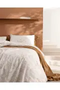 ست روتختی دو نفره با ملحفه چاپی از 100% پنبه - بژ