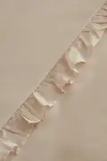ست روتختی دو نفره با پارچه 100% پنبه مدل پیور رافل رنگ روشن بژ