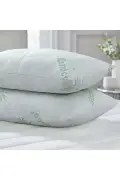 بسته ۲ عددی بالش بامبو ۱۲۰۰ گرمی ۵۰x۷۰ با ذرات ویسکوز و آلوئه‌ورا
