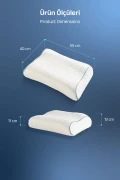 بالش ارتوپدی ویسکوز با پشتیبانی گردن 55x40x13/11 سانتیمتر سفید