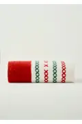 پتو دو نفره جولی پنبه‌ای قرمز-سبز (180x220 سانتی‌متر)