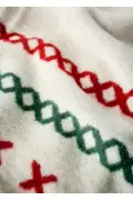 پتو دو نفره جولی پنبه‌ای قرمز-سبز (180x220 سانتی‌متر)