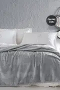 پتو دو نفره ول‌سافت اولنّا - خاکستری روشن