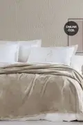 پتو دو نفره ول‌سافت اولنا - بژ
