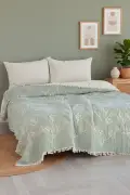 پتو موسلین دولایه با طرح بید، 5 لایه، 220 در 240 سانتی‌متر