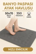 ست 3 عددی حوله پا 100% پنبه | با جذب آب عالی | 50x70 سانتی‌متر