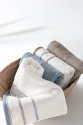 ست حوله دست و صورت ۴ عددی هارمونی - آبی / بژ