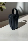 کیف دستی مردانه با ظاهر چرم و دو دسته - مشکی