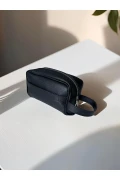 کیف دستی مردانه با ظاهر چرم و دو دسته - مشکی