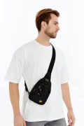 کیف کمری و دوشی مینی ضد آب با ورودی USB و هدفون یونی‌سکس سیاه