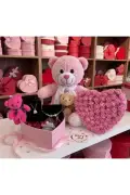 هدیه برای عزیزان، هدیه برای دوستان - ۲ عدد عروسک بزرگ و ۲ عدد دستبند و گردنبند با گوی برفی