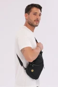 کیف کمری و دوشی ضد آب مشکی با ورودی USB و هدفون