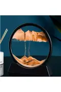 ساعت شنی گرد نارنجی 7 اینچی هنر شن هدیه‌ای ویژه برای روزهای خاص