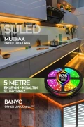 نوار LED 5 متری انیمیشنی با کنترل از راه دور و ترانس RGB نوار نورپردازی پارتی