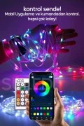 چراغ ال ای دی هوشمند نوار LED کنترل از راه دور بلوتوثی 10 متری با حساسیت به صدا