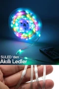 چراغ ال ای دی هوشمند نوار LED کنترل از راه دور بلوتوثی 10 متری با حساسیت به صدا