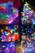 چراغ LED RGB با باتری ۵ متر برای دکوراسیون جشن و مهمانی در فضای داخلی و خارجی