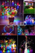 چراغ LED RGB با باتری ۵ متر برای دکوراسیون جشن و مهمانی در فضای داخلی و خارجی