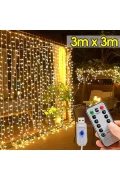 پرده پری USB LED با 8 حالت مختلف کنترل از راه دور 3mx3m (300 سانتی‌متر در 300 سانتی‌متر)